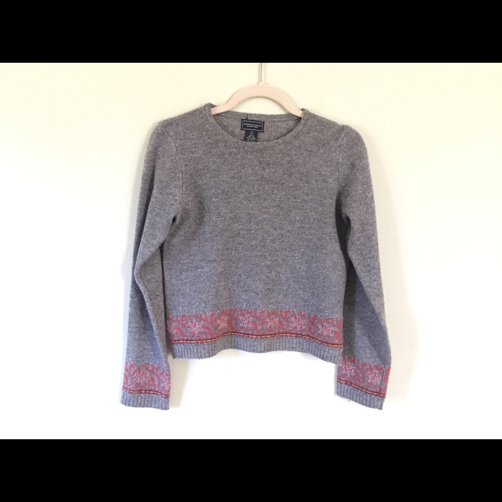 American Eagle sweater with Beaded Trim, XS, S